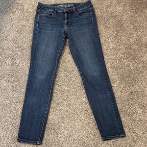 American Eagle Outfitters Women’s High Rise Dark Blue Skinny Jeans